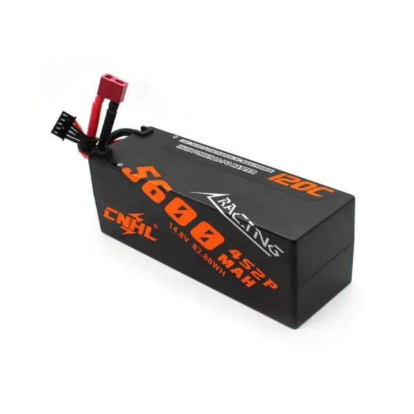 CNHL Racing Series 5600MAH 14.8V 4S2P 120C Lipo Battery Hard Case with Deans Plug