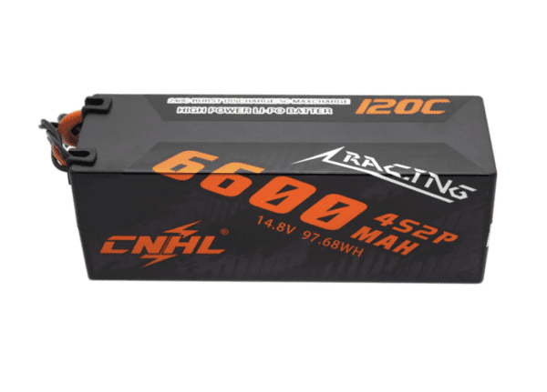 CNHL Racing Series 6600mAh 14.8V 4S 120C Hard Case Lipo Battery with EC5 Plug