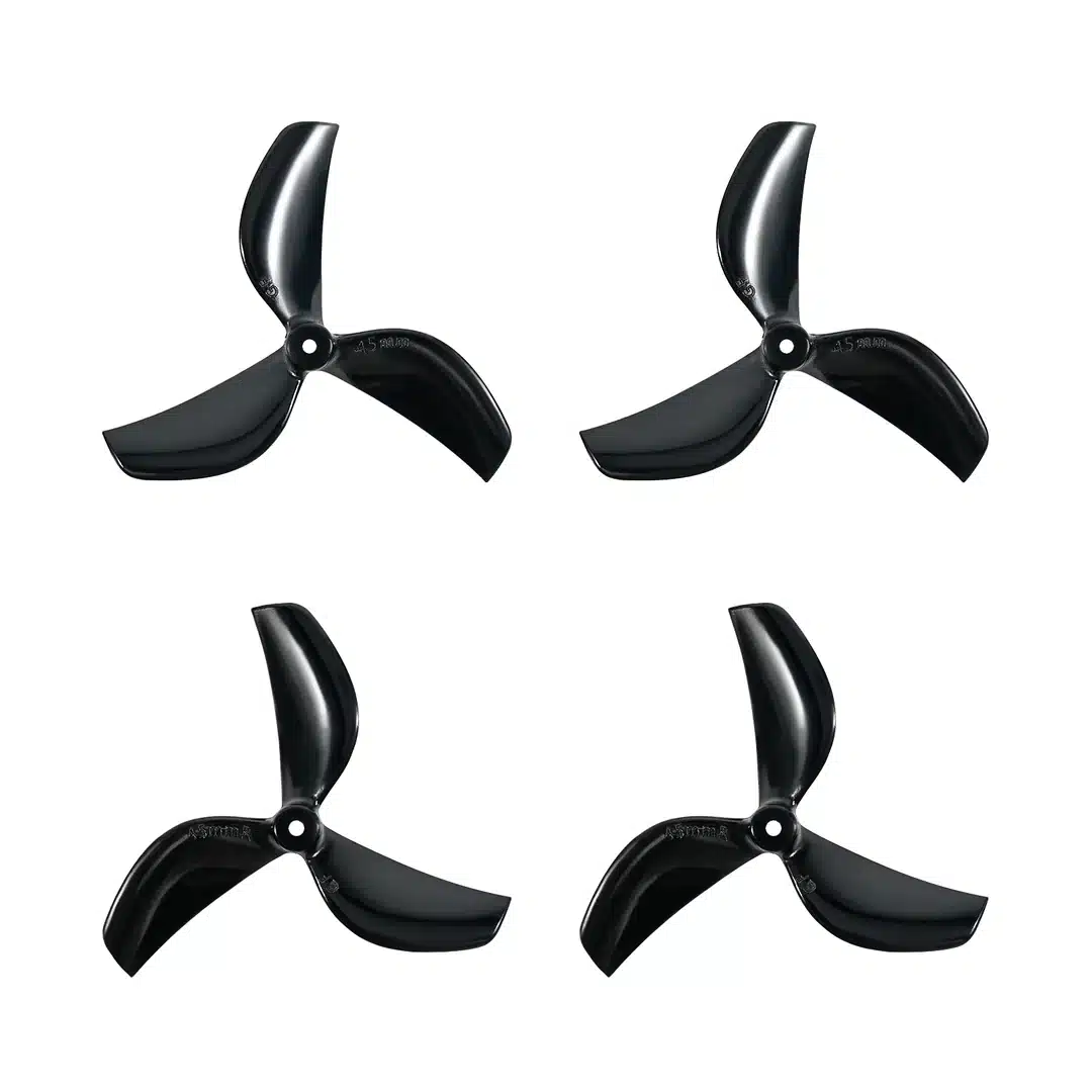 Gemfan 45mm 2-Blade Polycarbonate Propeller (Set of 8) - 1mm/1.5mm