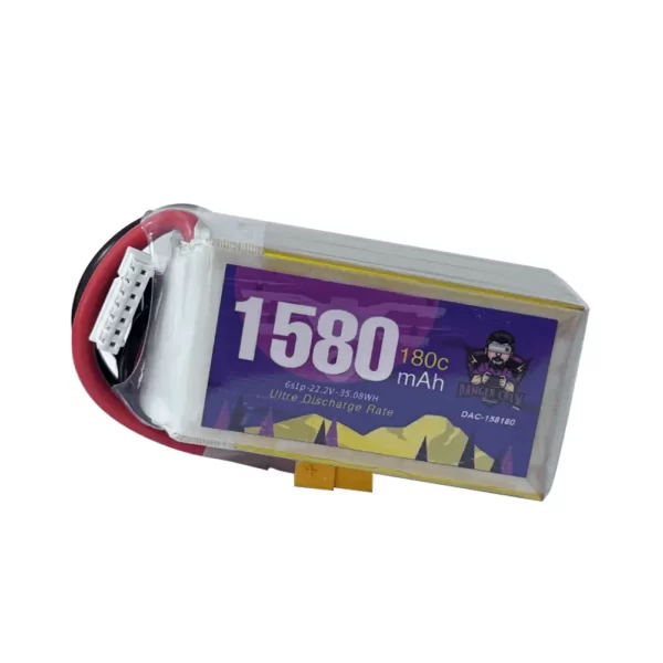 Danger Crew Lipo Battery FPV Series 1580mAh 6s 180C With XT60 Plug